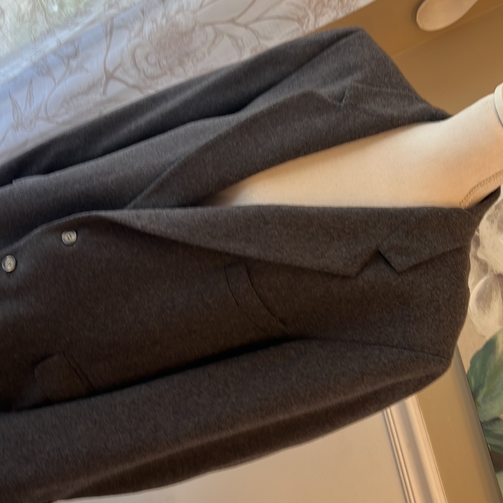 Herm Rassel Charcoal Gray Cashmere Wool & Nylon Mens Blazer Sz Xl Estimate - Picture 5 of 16